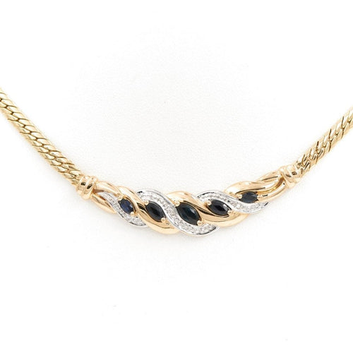 Collier Collier Maille anglaise Or jaune Saphir 58 Facettes 1791800CN