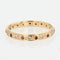 Bague 53 Alliance ancienne diamant rubis 58 Facettes 21-229B
