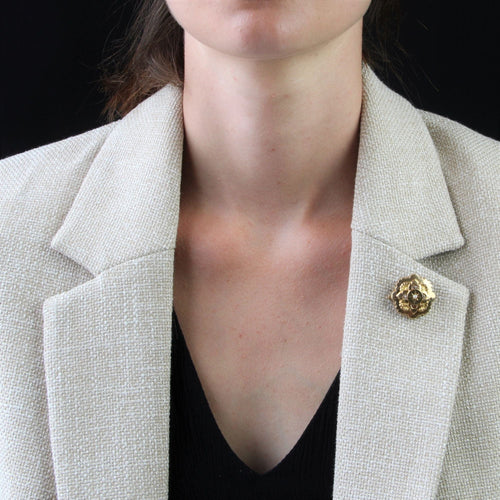 Broche Broche de col or jaune perle 58 Facettes 14-199