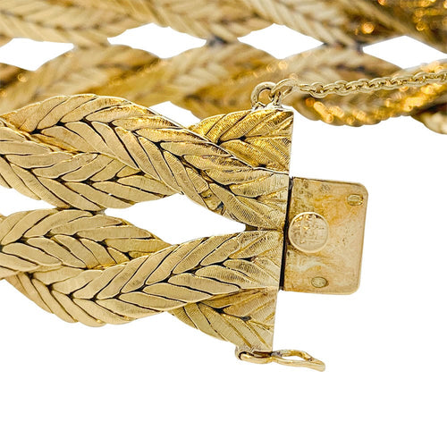 Bracelet Bracelet Buccellati, tresses en or jaune. 58 Facettes 31639