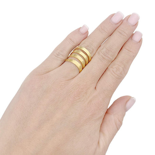 Bague 50 Bague H.Stern, "Oscar Niemeyer", or jaune mat. 58 Facettes 33587