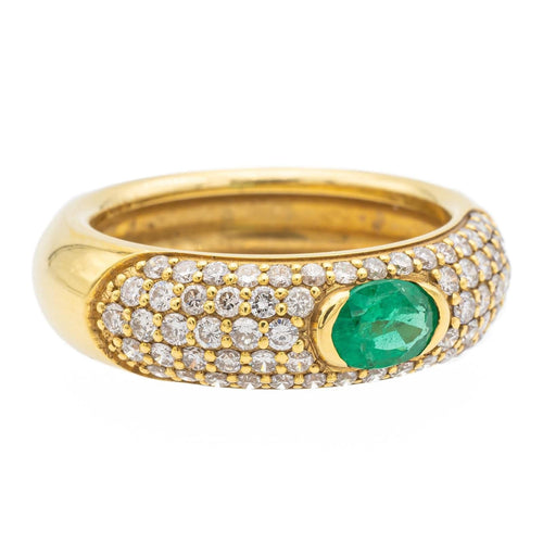 Bague 54 Bague Jonc Or jaune Emeraude 58 Facettes 578384CD