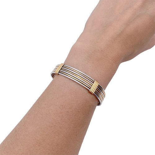 Bracelet Bracelet Cartier or jaune et acier. 58 Facettes 32095
