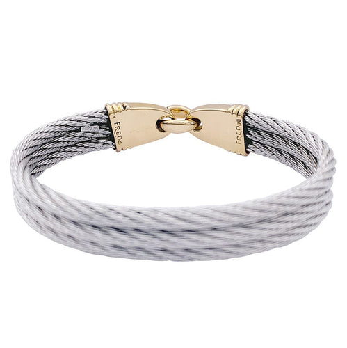 Bracelet Bracelet vintage Fred "Force 10" or et acier. 58 Facettes 33491