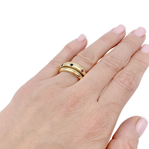 Bague 55 Bague Piaget, "Possession", or jaune, pierres de couleur. 58 Facettes 32340