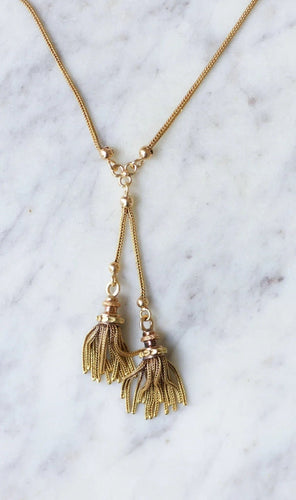 Collier Collier trois ors négligé pompons 58 Facettes