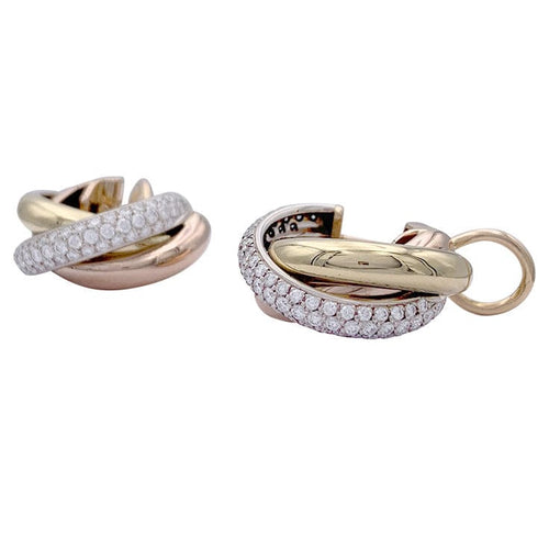 Boucles d'oreilles Boucles d'oreilles Cartier, "Trinity", 3 ors, diamants. 58 Facettes 32726