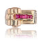 Bague 55 Bague tank asymétrique diamants rubis 58 Facettes 23-194