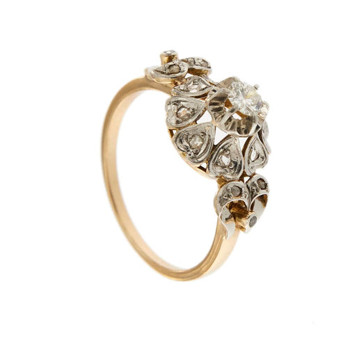 Bague 60 Bague fleur diamants 58 Facettes 32274