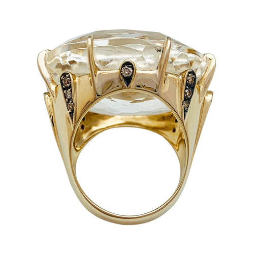 Bague 50 Bague H.Stern, "Moon Light", or naturel, diamants, cristal de roche. 58 Facettes 31005