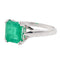 Bague 56 Bague Or blanc Emeraude 58 Facettes 578380CD