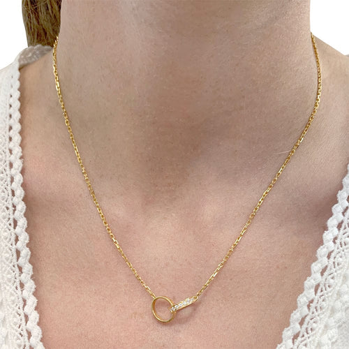 Collier Collier Cartier, "Love", en or jaune, diamants. 58 Facettes 32778