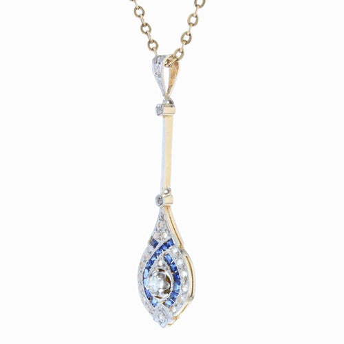 Pendentif Pendentif art déco ancien diamants saphirs 58 Facettes 22-216