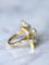 Bague étoile ancienne en or jaune, diamants, et perles fines 58 Facettes