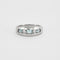Bague 54 Bague bandeau Or gris Aigues-marines Diamants 58 Facettes 240044