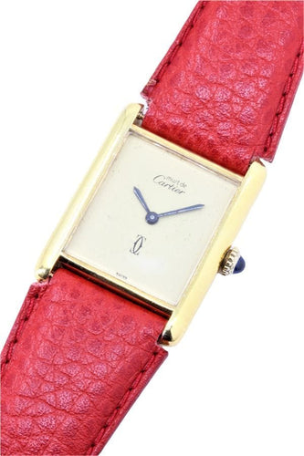 Montre CARTIER TANK MUST VERMEIL GRAND MODÈLE 58 Facettes 044191