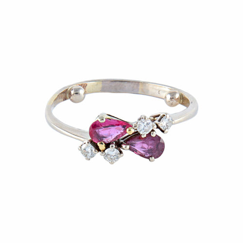 Bague Bague Rubis Diamants 58 Facettes