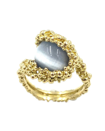 Bague 53 GILBERT ALBERT. Bague or jaune et billes interchangeables 58 Facettes