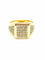 Bague Bague homme en or jaune et pavage de diamants 58 Facettes