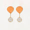 Boucles d'oreilles Boucles d'oreilles Agates sculptées blanches et orange 58 Facettes