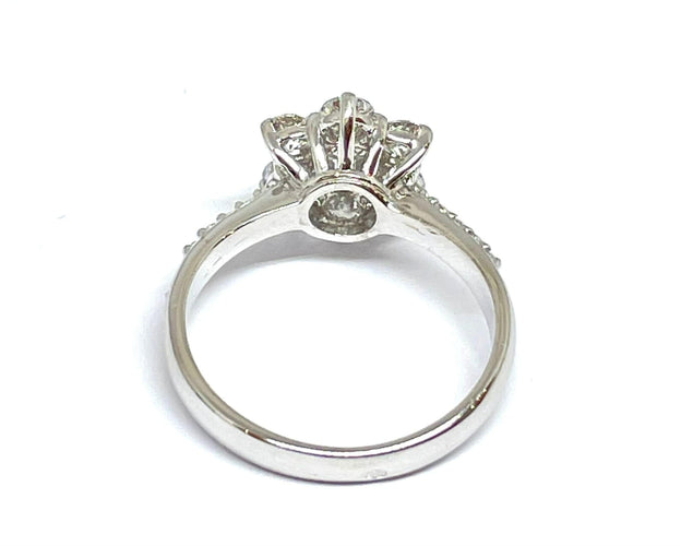 Bague Bague Marguerite or blanc diamants 58 Facettes