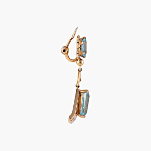 Boucles d'oreilles Boucles d'oreilles Clips Aigues-marines 58 Facettes