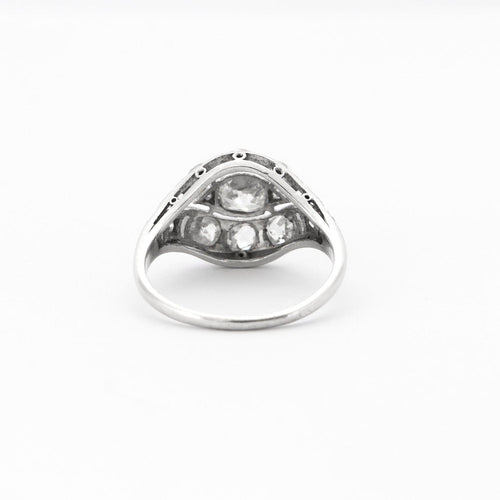 Bague 51 Bague Art Déco Diamants Platine 58 Facettes