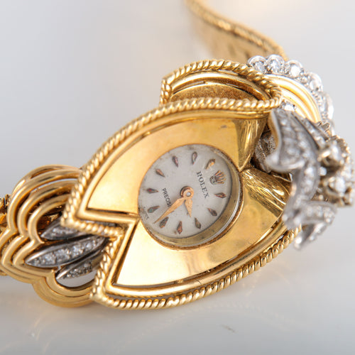 Montre Montre Rolex "dissimulée" or jaune diamants 58 Facettes 110.97