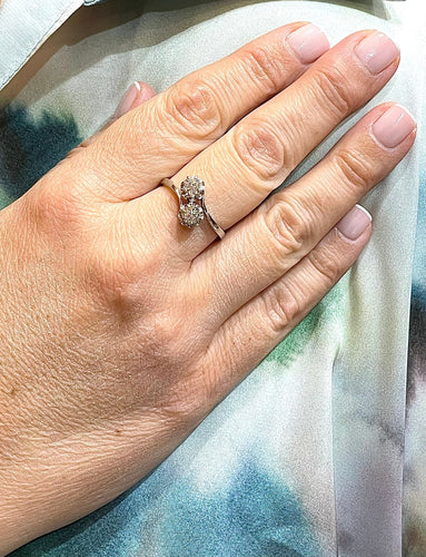 Bague 61 Bague Toi et Moi diamants 58 Facettes