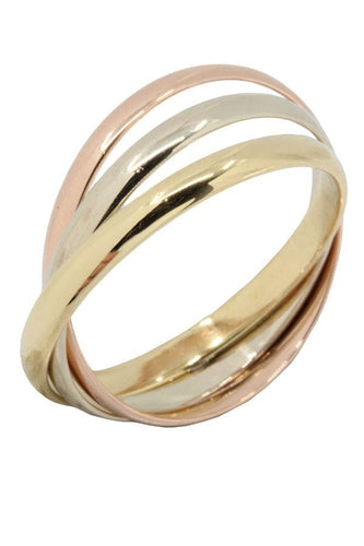 Bague ALLIANCE 3 ANNEAUX 3 ORS 58 Facettes 045031