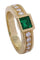 Bague 56 BAGUE MODERNE ÉMERAUDE DIAMANTS 58 Facettes 075681