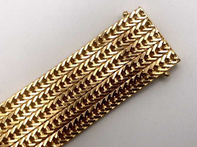 Bracelet Bracelet or maille polonaise 58 Facettes 02/08 - 21