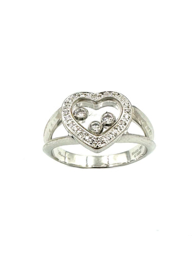 Bague 56 CHOPARD. Bague Happy Diamonds or blanc et diamants 58 Facettes