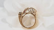 Bague Bague Tank des années 40 or jaune et diamant 58 Facettes 27033