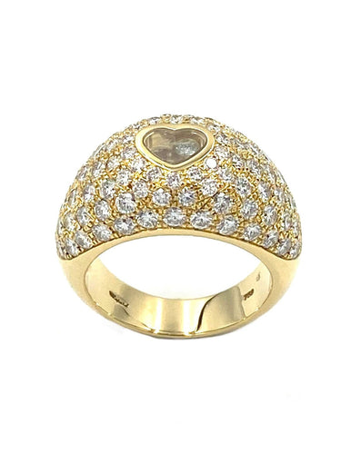 Bague CHOPARD. Bague or jaune et diamants 2,75ct 58 Facettes