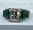 Bague 52 Bague Art Déco Platine, Diamant 1,55cts et Emeraudes 58 Facettes