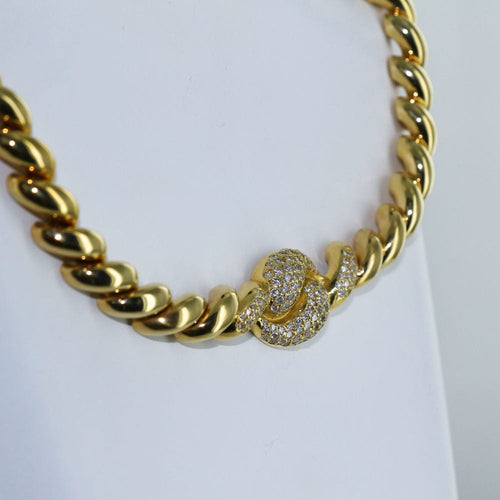 Collier Collier torsadé Or jaune Diamants 58 Facettes
