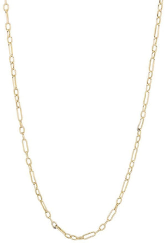 Collier CHAINE ANCIENNE MAILLE FORÇAT ALTERNÉE 58 Facettes 060691