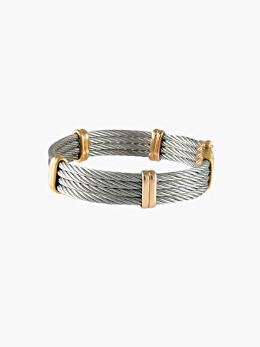 Bracelet BRACELET OR, ACIER ET DIAMANTS 58 Facettes