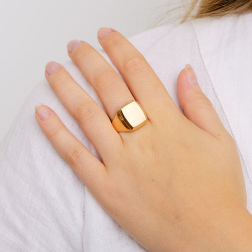 Bague 62 Chevalière Or Rose 58 Facettes