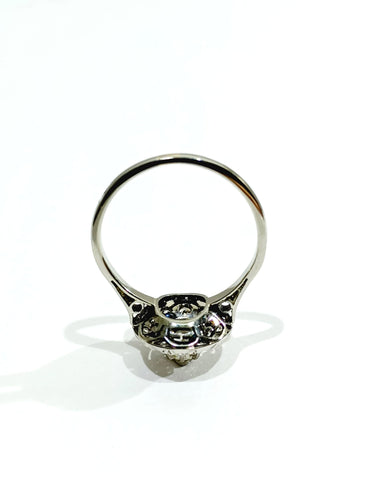 Bague 53 Bague Or Blanc Diamants 58 Facettes