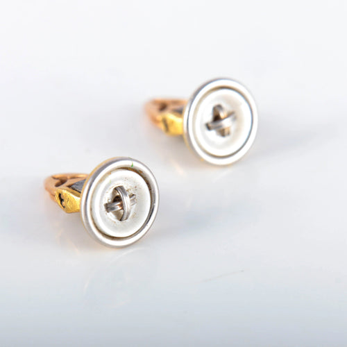 Boutons de manchette Boutons de manchettes or et nacre 58 Facettes