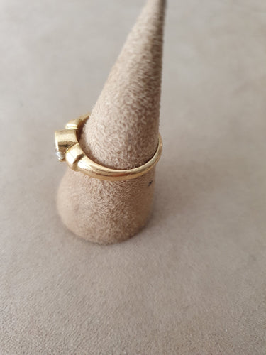 Bague Bague Or Jaune, 18 carats sertie d'un diamant 58 Facettes