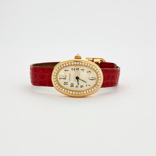 Montre CARTIER - Baignoire Or Jaune et diamants 58 Facettes