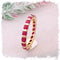 Bague Alliance Américaine Rubis Or Jaune 58 Facettes AB 1071