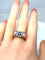 Bague 53 Bague Art Déco Saphir et Diamants 58 Facettes