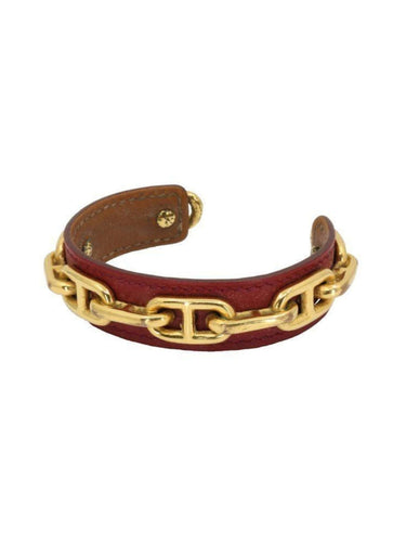 Bracelet Bracelet Hermès chaine d'ancre cuir 58 Facettes 36371