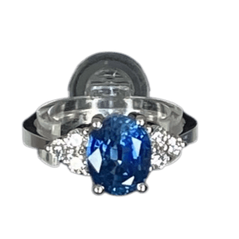 Bague 53 Bague de fiançailles en or, saphir, diamants 58 Facettes