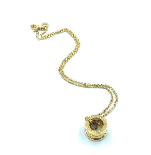Collier BVLGARI. Collection BZero1, pendentif or jaune 18K 58 Facettes