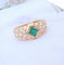 Bague Bague en or jaune, émeraude, diamants 58 Facettes AA 1553